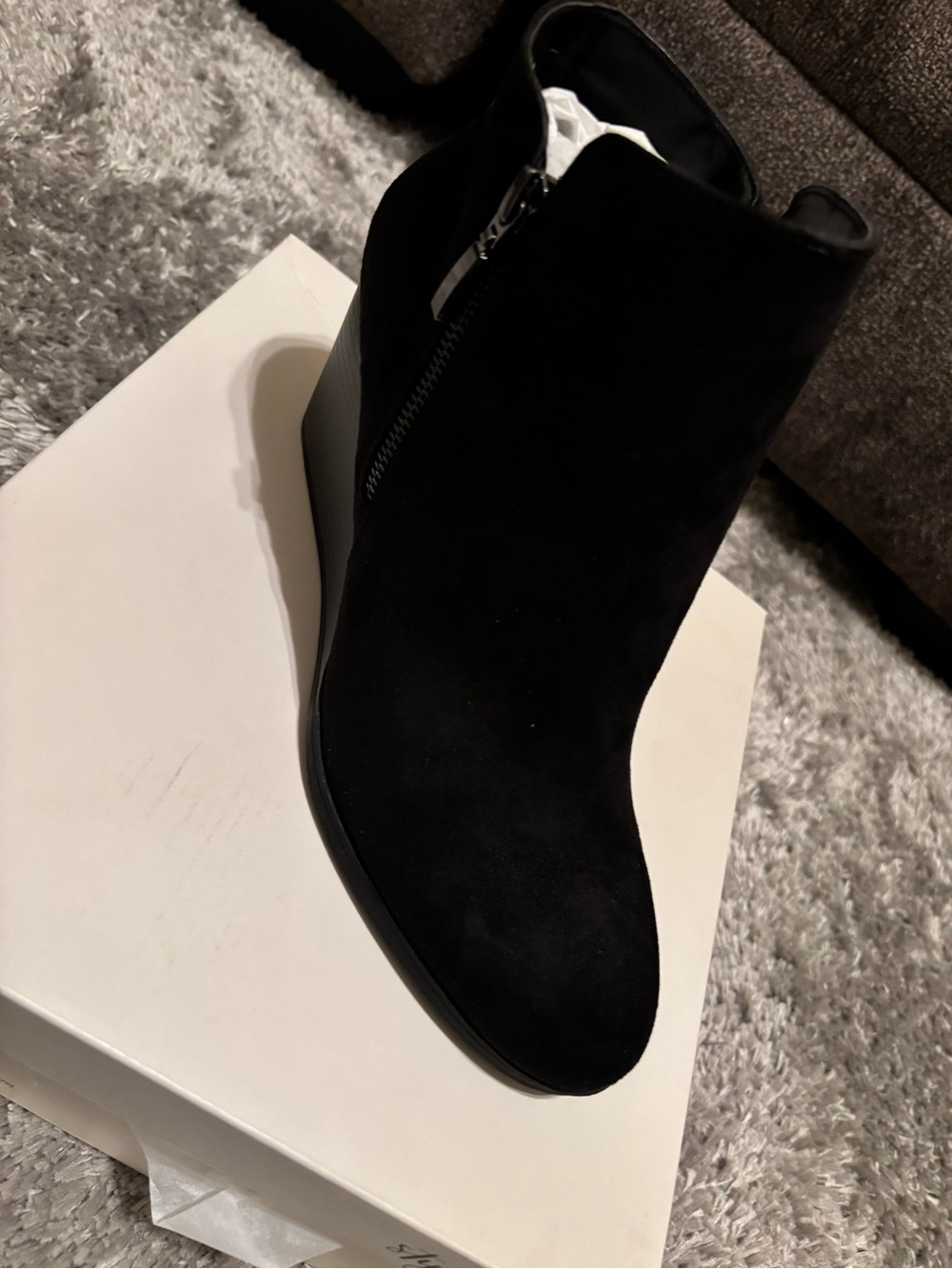 Style & co Women’s Black Suede Wedge Ankle Boot
